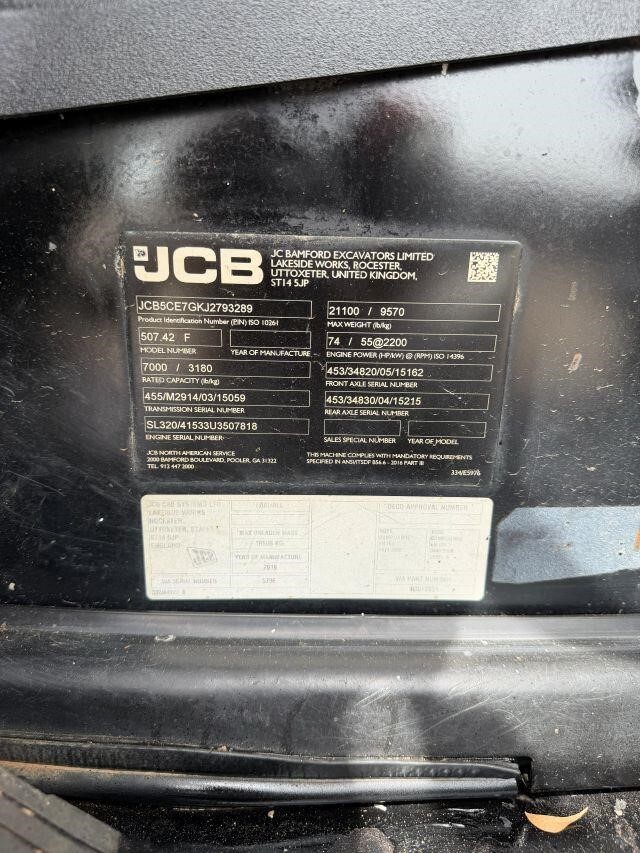 2019 JCB 507-42-38