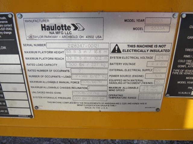 2023 Haulotte 5533A-19