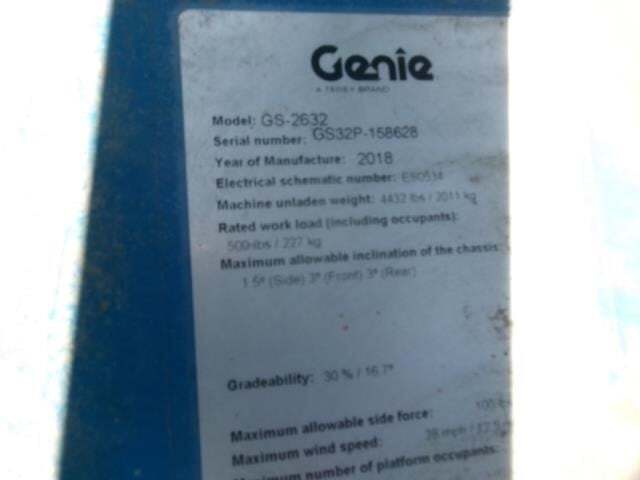 2018 Genie GS-2632-17