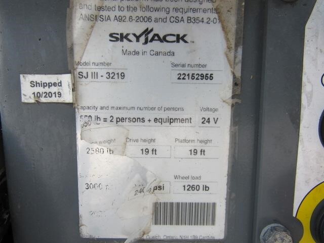 2020 Skyjack SJ3219-19