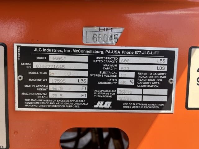 2021 JLG 460SJ-6