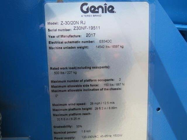 2017 Genie Z-30/20N RJ-20