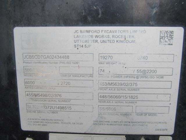 2016 JCB 506-36-25