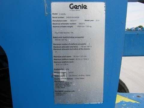 2015 Genie Z-45/25J DC-26