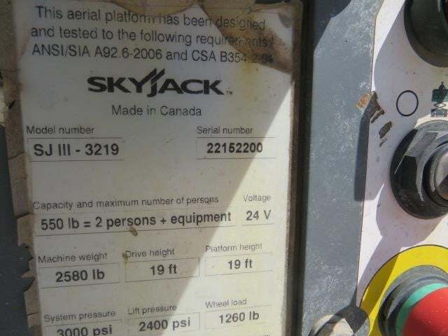 2020 Skyjack SJ3219-19