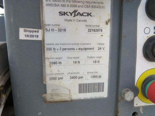 2019 Skyjack SJ3219-19