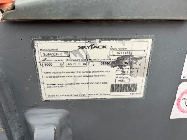 2019 Skyjack SJ843 TH-21