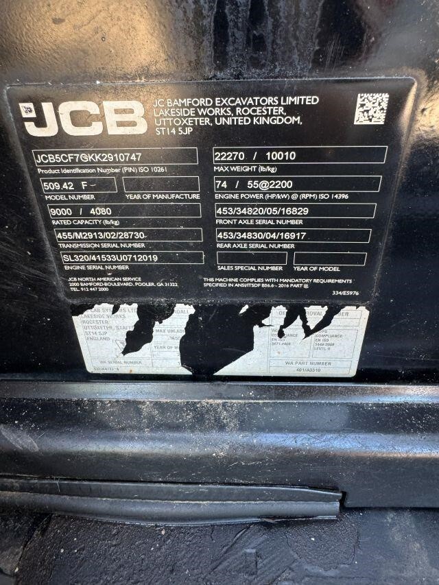 2019 JCB 509-42-35
