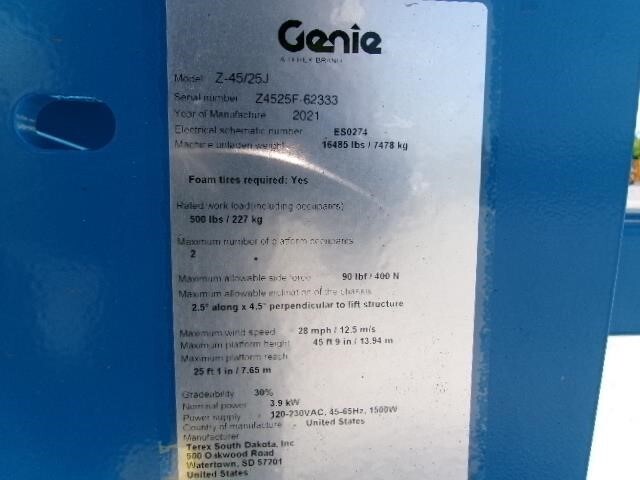 2022 Genie Z-45/25J DC-25