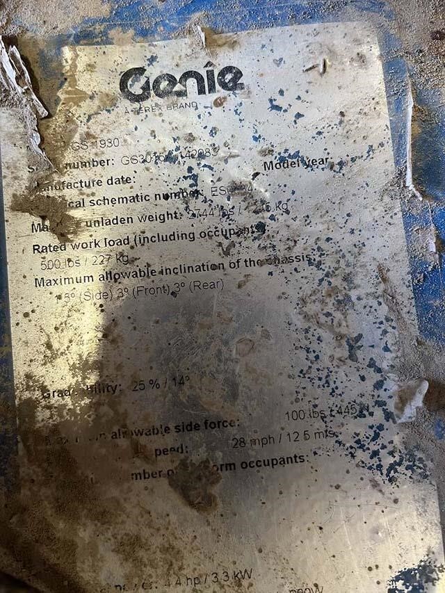 2015 Genie GS-1930-31