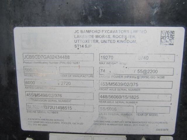 2016 JCB 506-36-25