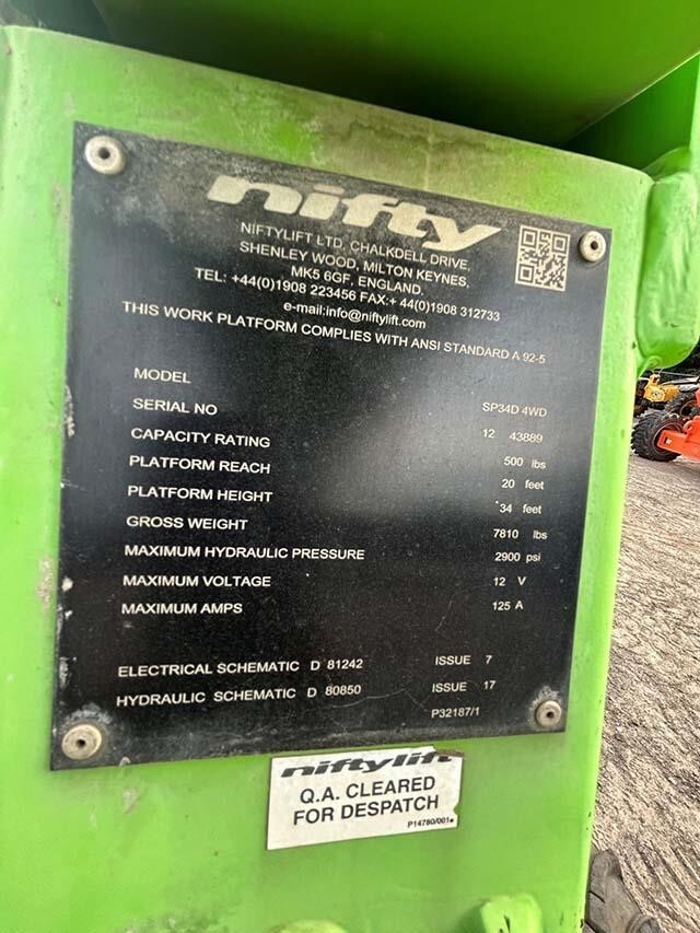 2020 Niftylift SP34 4x4-5