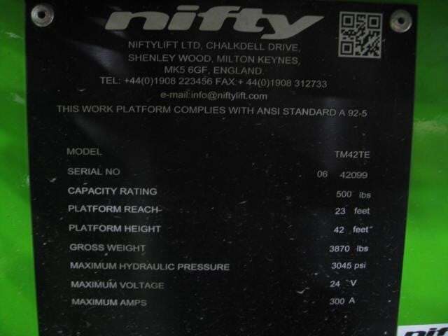 2026 Niftylift TM42T-21