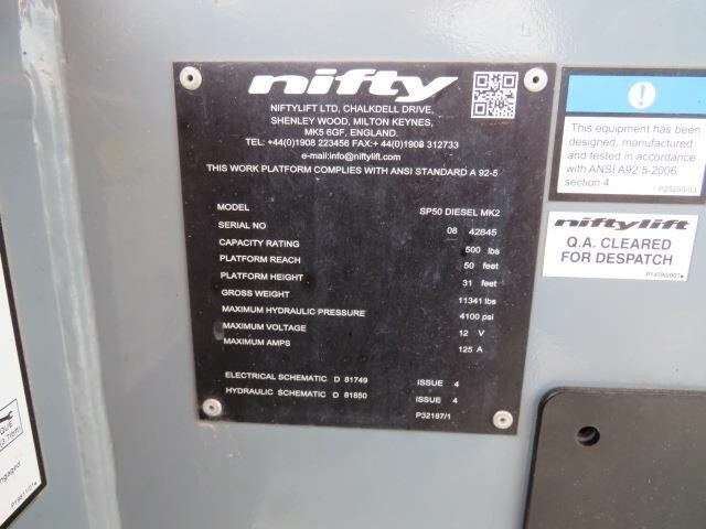 2019 Niftylift SP50-19