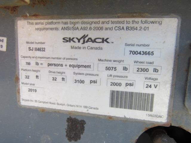 2019 Skyjack SJ4632-20
