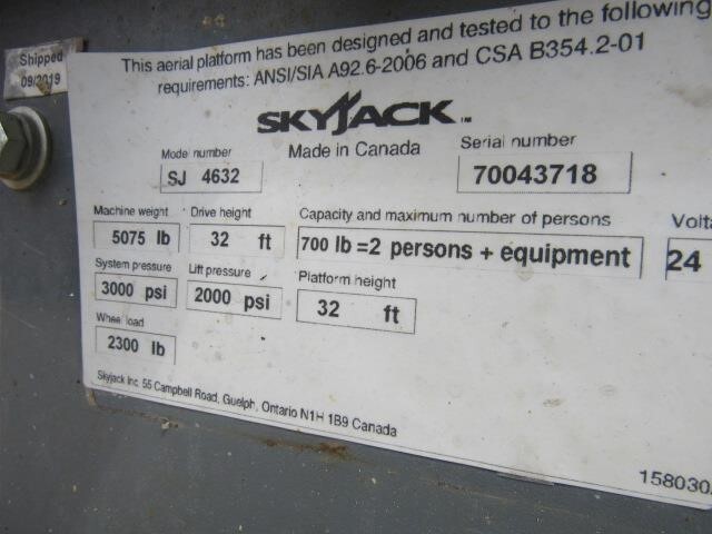 2019 Skyjack SJ4632-20