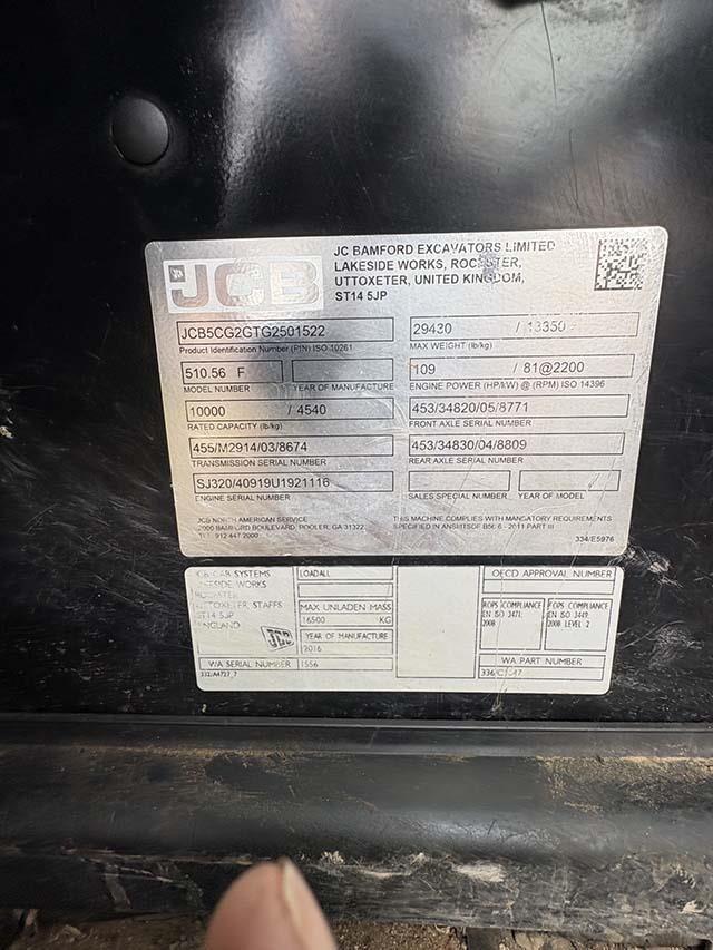 2016 JCB 510-56-15