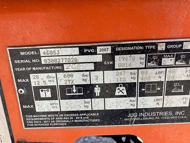 2021 JLG 460SJ-6