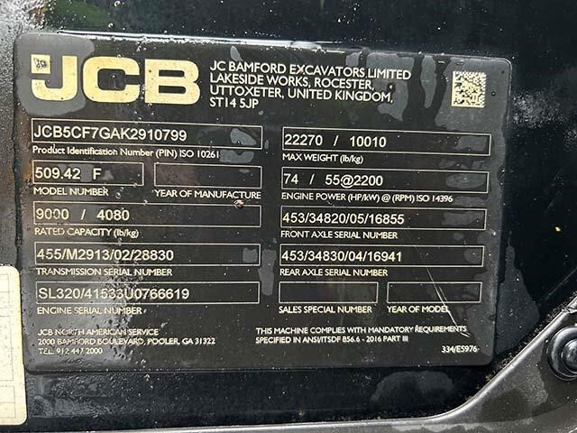 2019 JCB 509-42-6