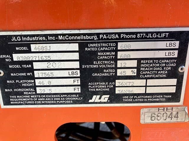 2021 JLG 460SJ-6
