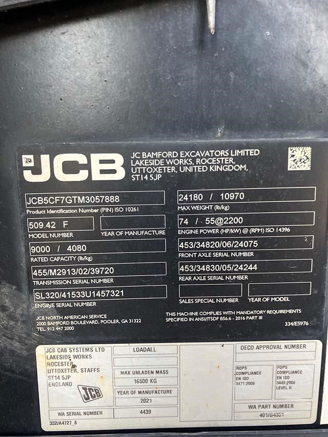 2021 JCB 509-42-6