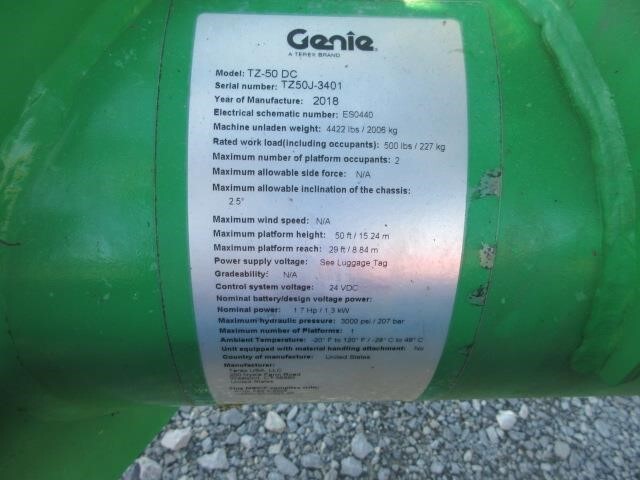 2018 Genie TZ-50-17
