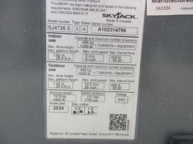 2026 Skyjack SJ4726-24