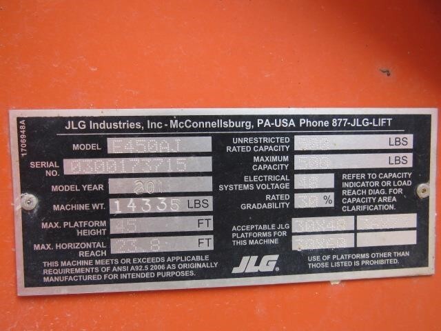 2013 JLG E450AJ-20
