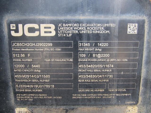 2018 JCB 512-56-27
