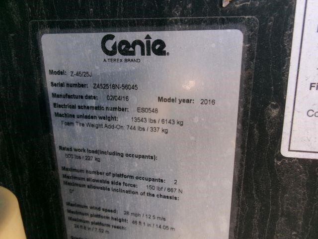 2016 Genie Z-45/25J RT-27
