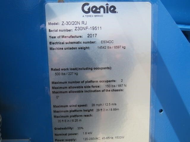2017 Genie Z-30/20N RJ-20
