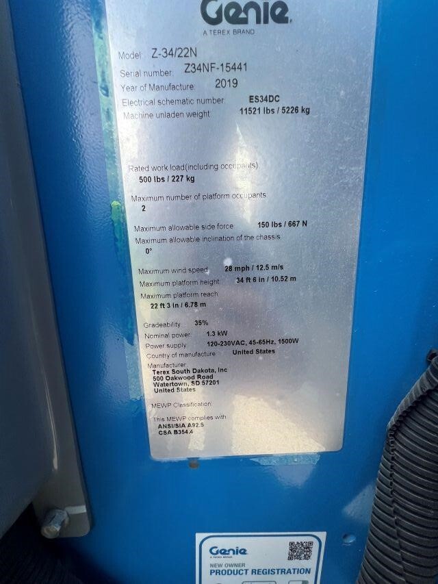 2019 Genie Z-34/22 N-12
