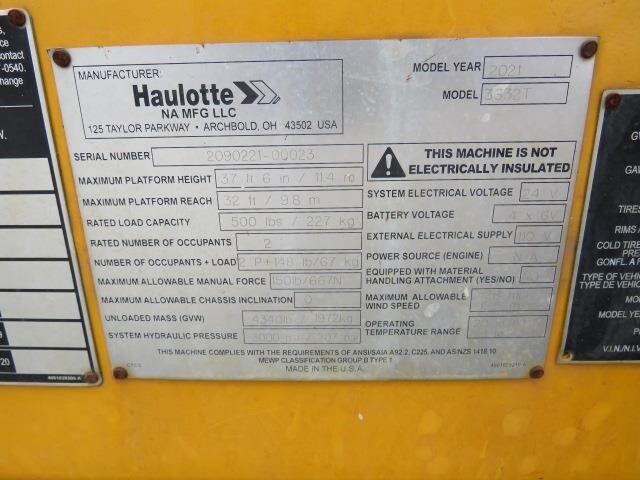 2021 Haulotte 3632T-21