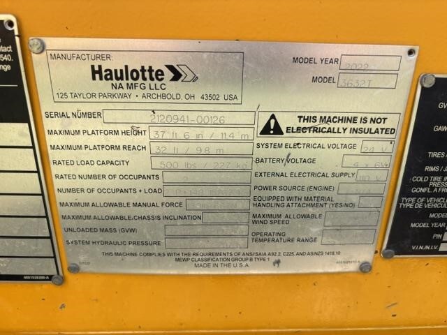 2022 Haulotte 3632T-12