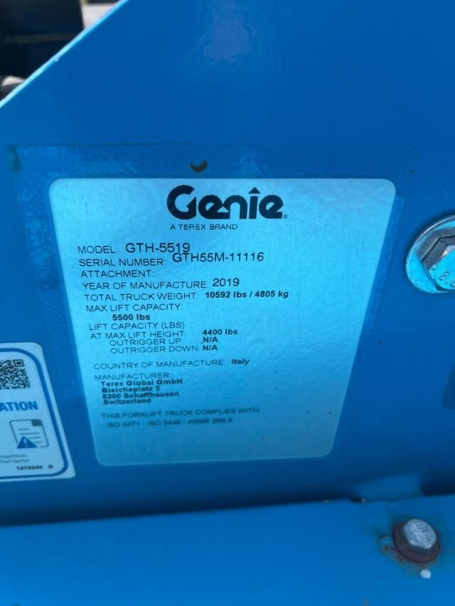 2019 Genie GTH-5519-7