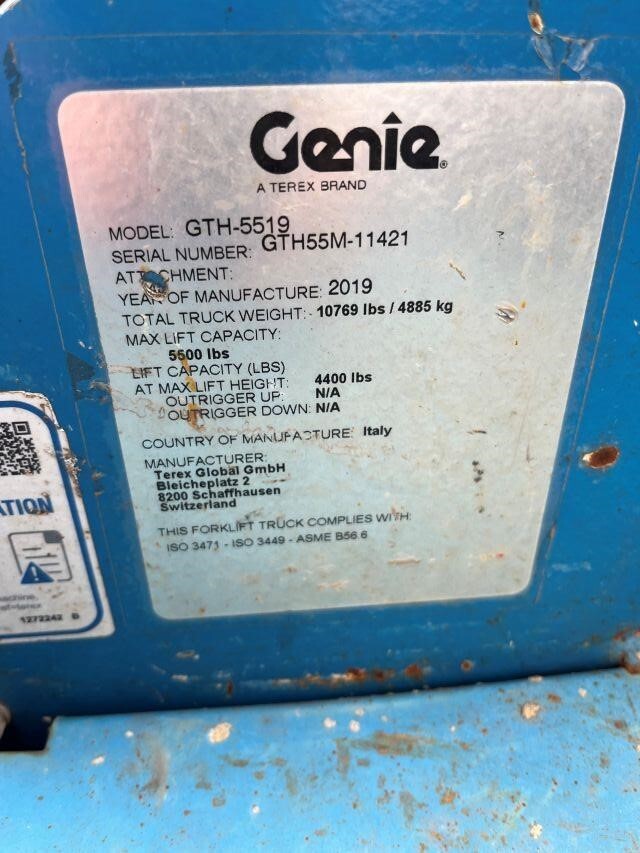 2019 Genie GTH-5519-20