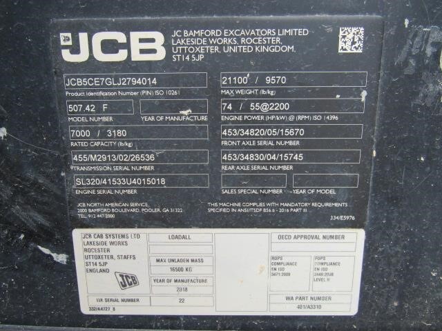 2019 JCB 507-42-26