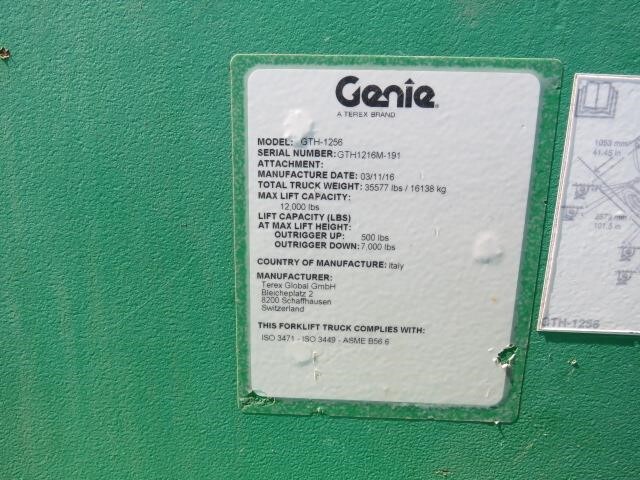 2016 Genie GTH-1256-25