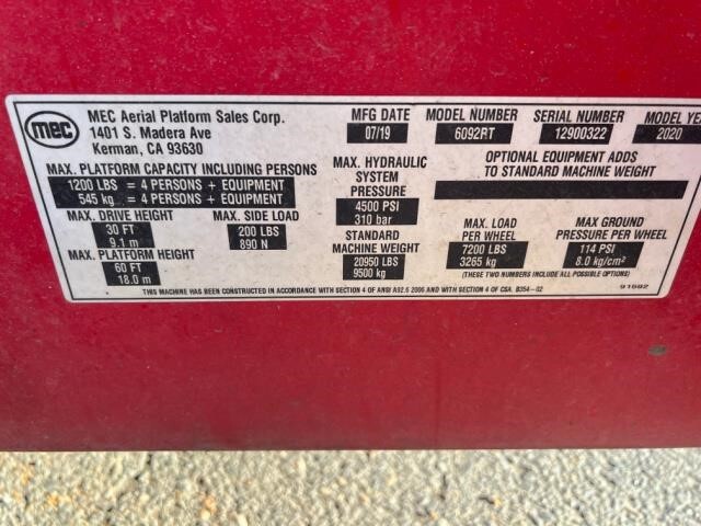 2019 MEC 6092RT-6