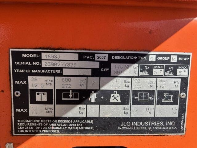 2021 JLG 460SJ-43