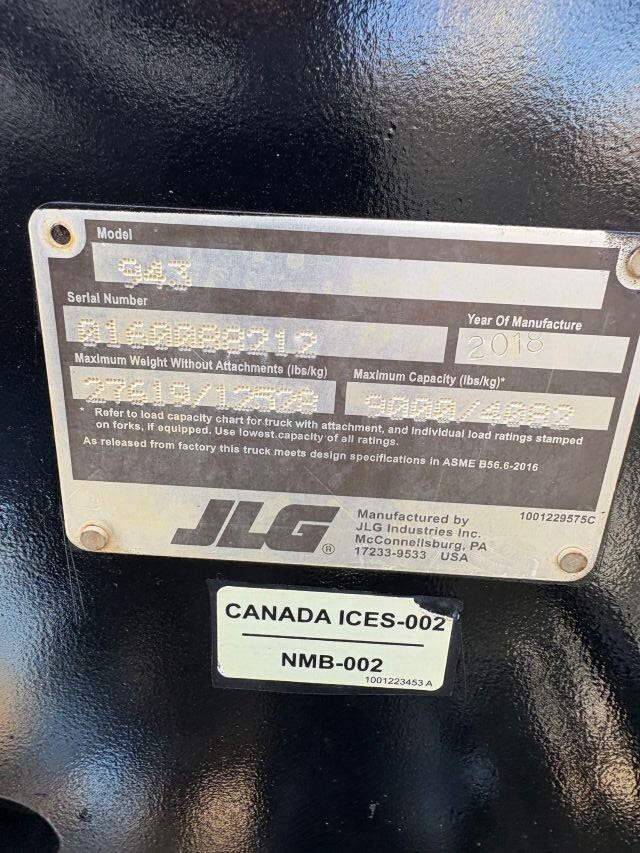 2018 JLG 943-16