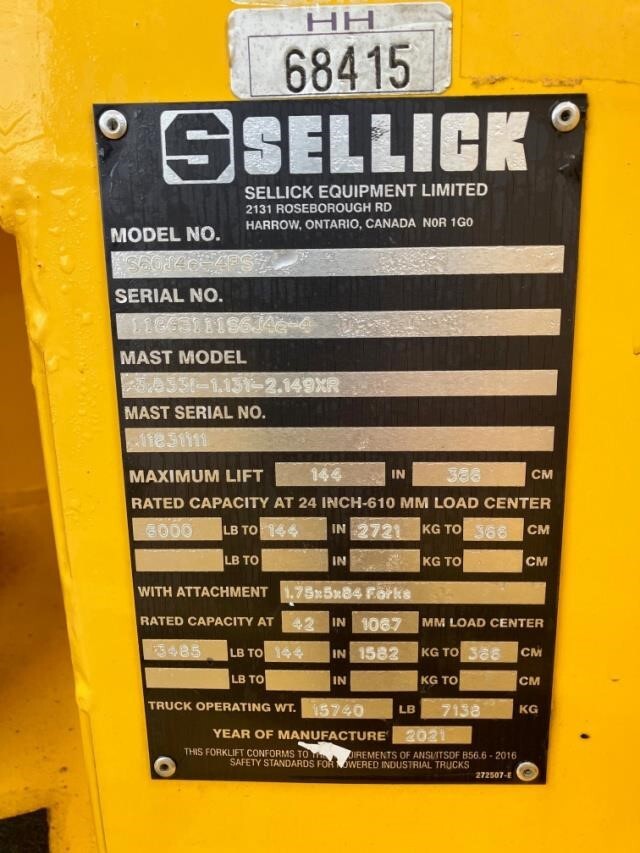 2021 Sellick S60-4