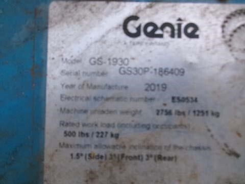 2019 Genie GS-1930-16