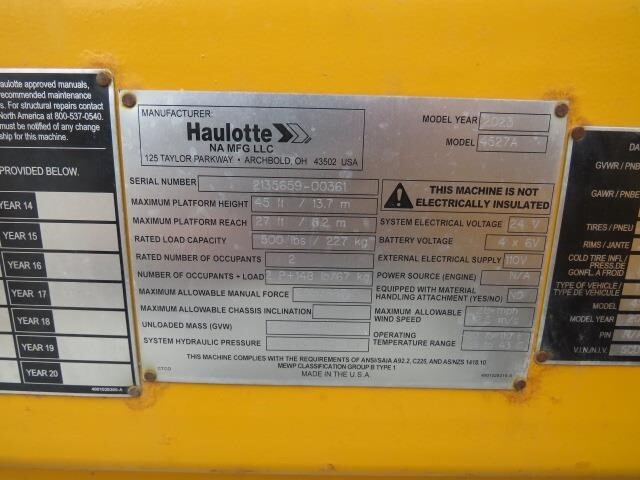 2023 Haulotte 4527A-20