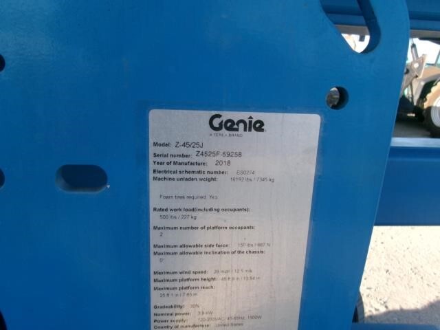 2018 Genie Z-45/25J DC-22