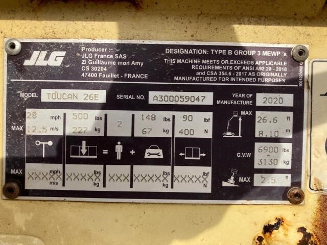 2020 JLG Toucan 26E-6