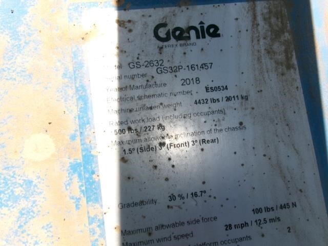 2016 Genie GS-2632-14
