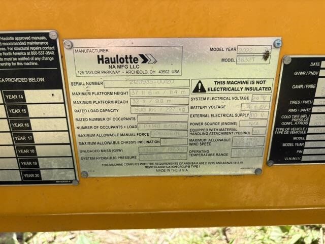2022 Haulotte 3632T-15