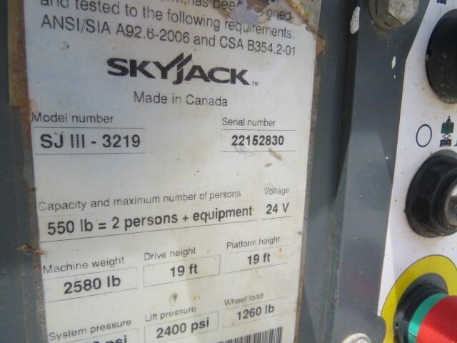 2020 Skyjack SJ3219-19