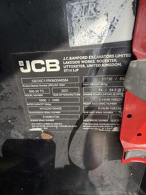 2021 JCB 505-20 TC-48